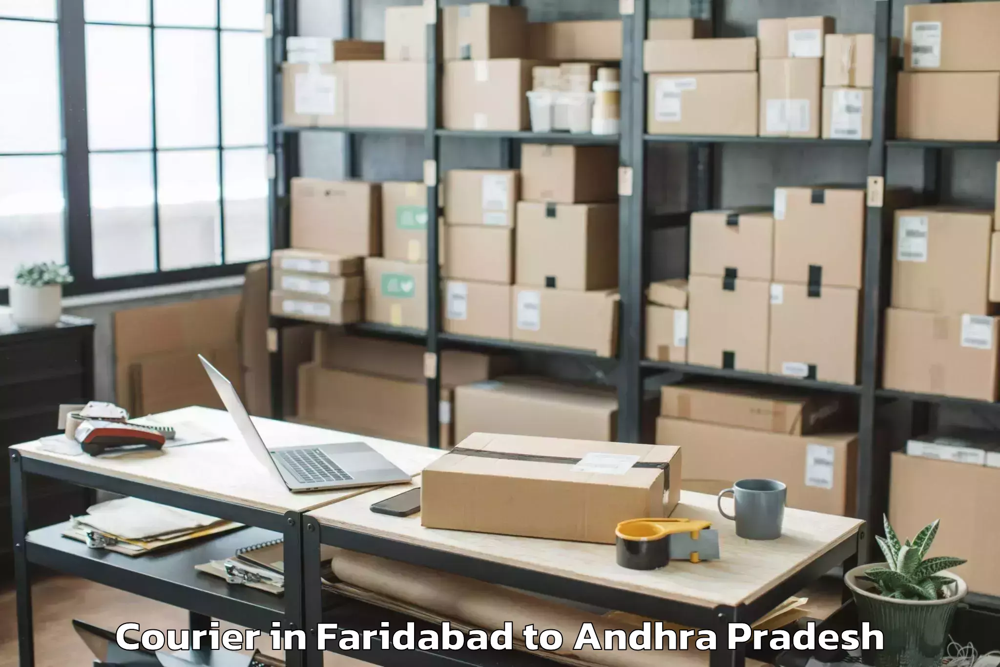 Reliable Faridabad to Ballikurava Courier